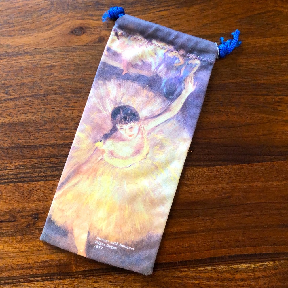 Degas Dancer with Bouquet eyeglass/ sunglasses drawstring pouch Polyester/nylon
